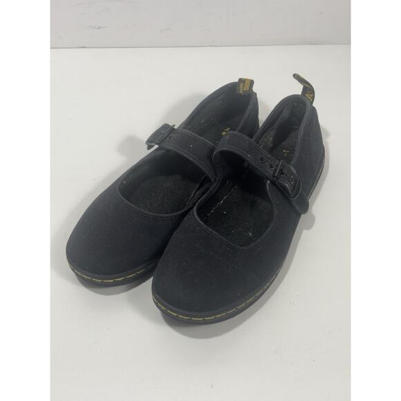 Dr Martens Shoes Womens Sz 10 Carnaby Mary Jane Comfort Buckle Flats Black - Picture 1 of 6